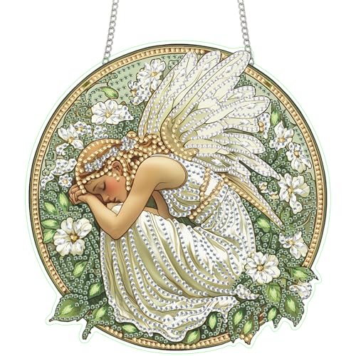 Bimkole Angel Woman Hanging Diamond Pearl Art Kits for Adults Pendant C3 - color: Hanging-Angel Woman