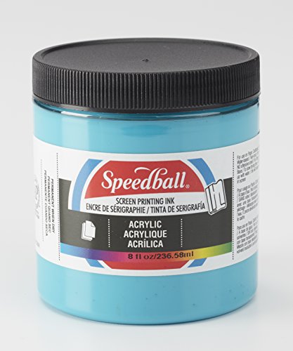 Speedball 004633 Acrylic Acrylic Screen Printing Ink, 8 fl. oz., Peacock Blue - color: Peacock Blue