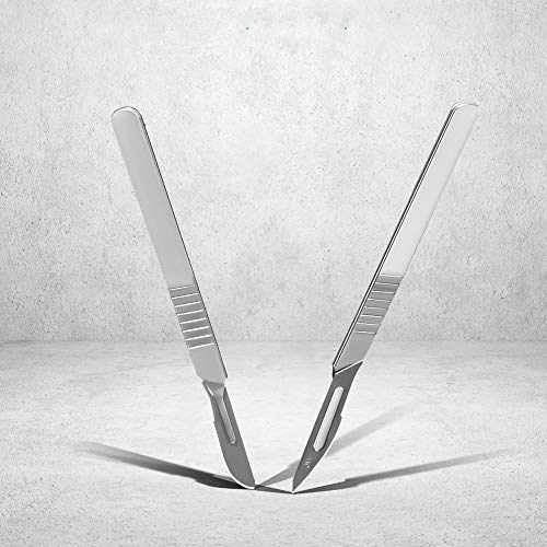 LabAider Surgical Grade Blades #11 10pcs Sterile with #3 Scalpel Knife Handle for Biology Lab Anatomy, Practicing Cutting, Medical Student, Sculpting, Repairing - color: #11-10PCS, size: #11