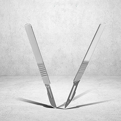 LabAider Surgical Grade Blades #11 10pcs Sterile with #3 Scalpel Knife Handle for Biology Lab Anatomy, Practicing Cutting, Medical Student, Sculpting, Repairing - color: #11-10PCS, size: #11