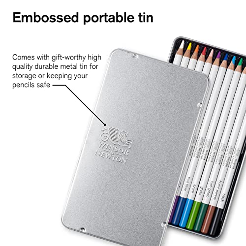 Winsor & Newton Studio Collection, Watercolor Pencils, Set of 12 | Highly pigmented, Wax-Based, Can be Used Wet/Dry, Add Water & Brush to Create Painterly Effects, Break-Resistant Points. - style: 12 Watercolor Pencils