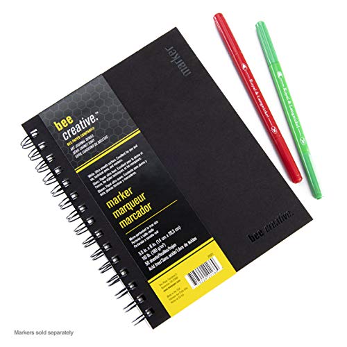 Bee Paper - 5.5" x 8" Creative Marker Drawing Journal - size: 5-1/2-inch x 8-inch, 50 Sheet Art Journal, style: Marker Art Journal