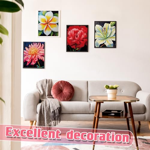 Tinlade 24 Pcs Pre Drawn Canvas for Painting Stretched,Abstract Flower - size: Abstract Flower
