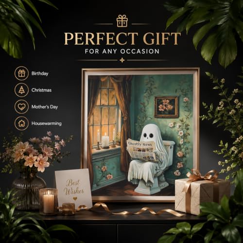 HITO Halloween Paint by Numbers Kit for Adults Ghost 16x20 Inch Frameless - color: The Ghost of the Toilet