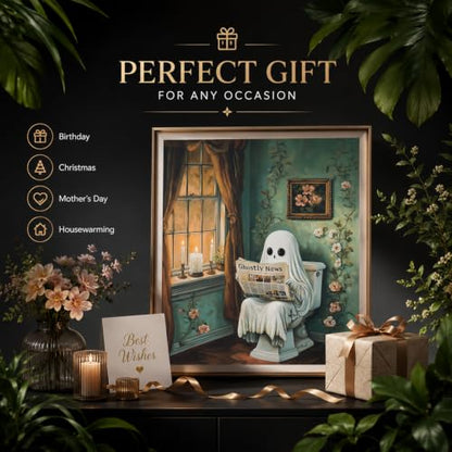 HITO Halloween Paint by Numbers Kit for Adults Ghost 16x20 Inch Frameless - color: The Ghost of the Toilet