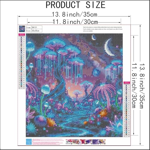 SHICERNHJ 5D Diamond Painting Kits for Adults,Dreamy Luminescent Tree Diamond Art Kits,DIY Full Drill Diamond Painting Kits Arts and Crafts for Adults Home Wall Deco 14x14 Inch - color: SH131