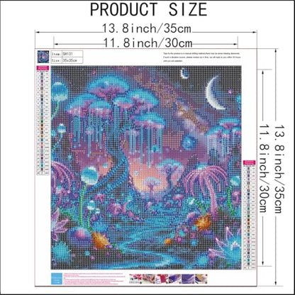 SHICERNHJ 5D Diamond Painting Kits for Adults,Dreamy Luminescent Tree Diamond Art Kits,DIY Full Drill Diamond Painting Kits Arts and Crafts for Adults Home Wall Deco 14x14 Inch - color: SH131