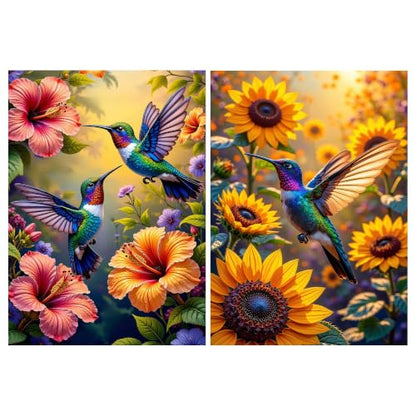 YOYA 2 Pack 5D Hummingbird Diamond Art Kits for Adults 12x16 Inch - color: Hummingbird 042
