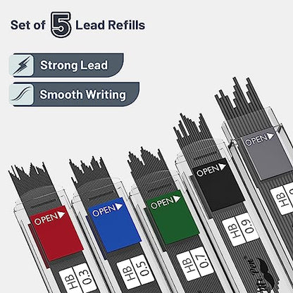 Mr. Pen- Art Mechanical Pencil Set, 5 Mechanical Pencils (0.3, 0.5, 0.7 - color: Multicolored