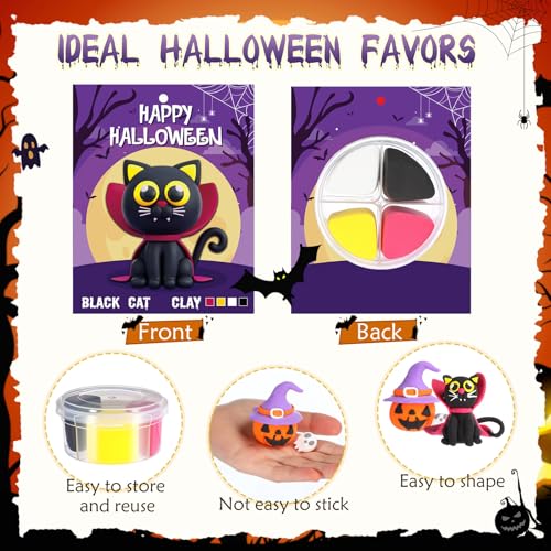 Capoda 30 Sets Halloween DIY Clay Kit Air Dry Modeling Animal Set - style: Halloween