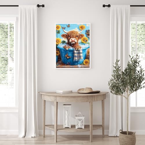 Ycydilirab Cow Paint by Numbers Kit for Adults - Cow Paint by Number Adult,Canvas Paint by Numbers for Adults Wall Art Decor 16×20 Inch - color: Cow, size: 16x20in