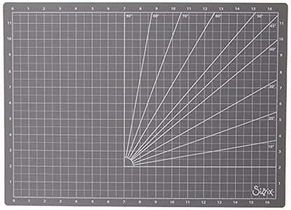 Sizzix Large Cutting Mat with Grid for Scrapbooking, Cardmaking, Papercraft, Home Décor & DIY Projects, Grey, One Size, Multicolour