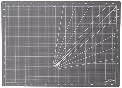Sizzix Large Cutting Mat with Grid for Scrapbooking, Cardmaking, Papercraft, Home Décor & DIY Projects, Grey, One Size, Multicolour