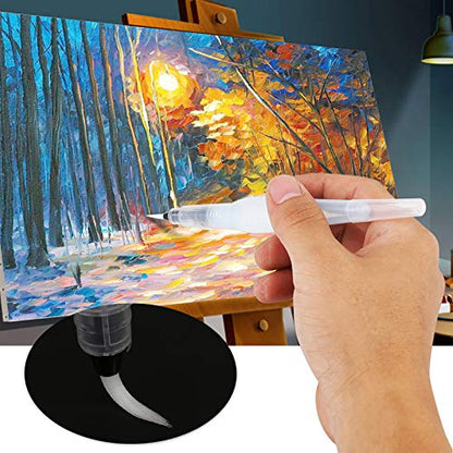 Refillable Water Brush Pen, 3Pcs/6Pcs Ink and Paint Art Pens Plus Fill Tool Watercolor Painting Calligraphy Art Crafts Set (3 Pcs Water Brush Pen)