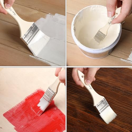Bates- Chip Paint Brushes, 6 Pack, 1", 2", 3", Synthetic Bristles Painting Brushes, Paint Brushes Set, Chip Brush, Painting Brush, Wood Stain Brush Set, Chip Paint Brushes for Paint, Chip Brushes - size: 6 Pack, 1", 2", 3"
