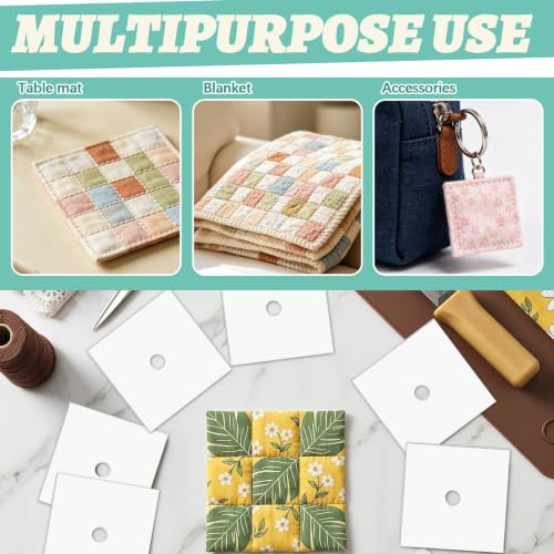 1000 PCS 1" Square Paper Piecing Templates, Quilting Templates Accessories for DIY Patchwork Crafts and Sewing Supplies﻿ - size: 1 Inch-1000pcs Square