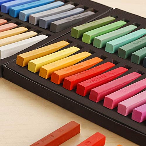 Non Toxic Artist Pastels,Square Soft Pastels Set,Chalks 12/24/36/48 Colors Soft Dry Pastel Artist Chalk Pastel Sticks for Office School Art Drawing Painting Supplies Professional Art Pastel (12Pcs) - color: 12Pcs