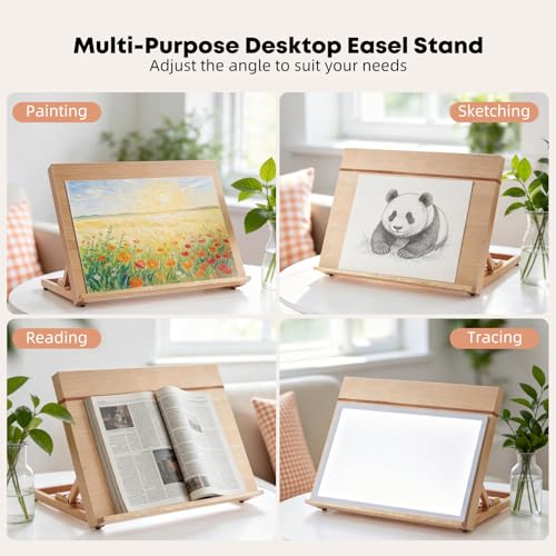 Wooden Table Top Easels for Painting A3 18.5"x14.2" Tabletop Easel - size: A3(18.5"x14.2")