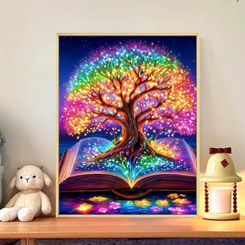 CRZMODE Tree of Life Paint by Numbers Kit for Adults, Tree of Life Paint by Numbers for Adults, Acrylic Painting Crafts for Home Decor Gift (16x20inch) - color: Tree of life(16X20")