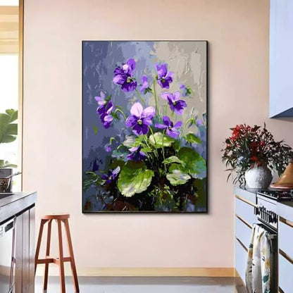 Violet Paint by Numbers Kit for Adults Beginner,Wall Crafts 16 X 20 inch - color: MT6547