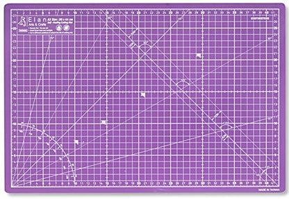 Elan Cutting Mat A3 Pink & Purple, 5-Ply Self Healing Cutting Mat 44 x 30 CM, Recycled PVC Craft Board for Sewing, Hobby Board for Crafts 44x30 CM - style: 44 x 30 CM