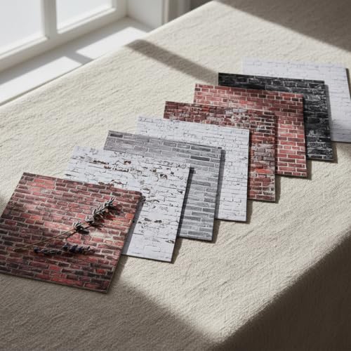 6x6 Scrapbook Paper Pad – 24 Sheets Brick Wall Texture Paper | for Junk Journal & Card Making – Easy-to-Handle Premium Cardstock for Photo Safe Memory Keeping - color: Wall Brick Pad