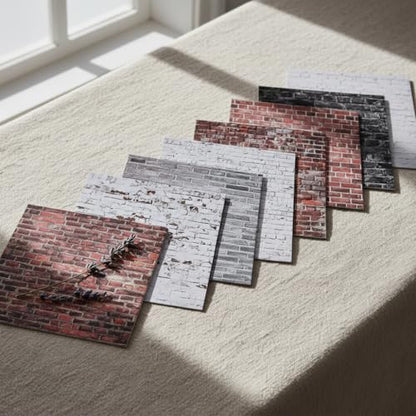 6x6 Scrapbook Paper Pad – 24 Sheets Brick Wall Texture Paper | for Junk Journal & Card Making – Easy-to-Handle Premium Cardstock for Photo Safe Memory Keeping - color: Wall Brick Pad