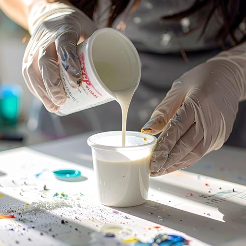 Custom Shop Paint Mixing Cups, 5-Quart (12 Pack) - Plastic Measuring Cups for Liquids, Automotive Painting, Epoxy Resin, Acrylic Arts, Crafts, Disposable or Reusable, Graduated, Mixing Ratios - size: 12 Count (Pack of 1)