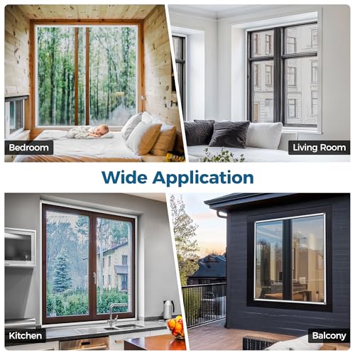 Augblinds DIY Aluminum Window Screen Frame Kit, 4 Sets, 46 in, White - color: White, size: 46 in X 46 in (4 Pack)