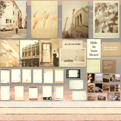 Tenare 114 Pcs Aesthetic Scrapbook Kit DIY Junk Journaling Supplies Scrapbooking Materials for Bullet Junk Journal, Art Journaling, Vintage Collage Album Gift for Adults Women Beginner(Vintage Style) - style: Vintage Style