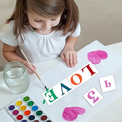 Letter Stencils for Painting 3" Alphabet Stencils | Reusable Letters Stencil for Painting on Wood Wall Fabrics DIY Crafts - size: 3inch
