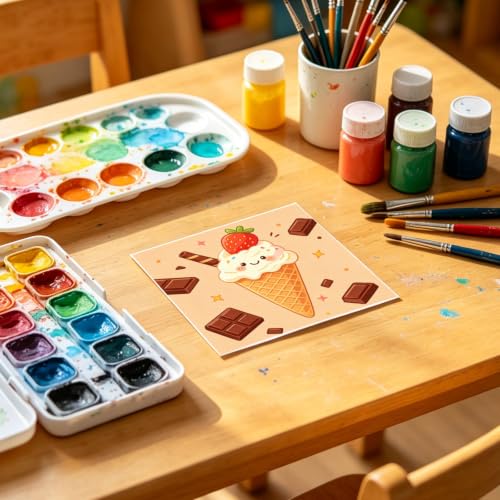 12 Packs Food-Themed Pre Drawn Canvas to Paint, Pre Printed Canvas for Painting, Pre Stretched Canvas Outline Painting Boards for Beginners, Students, Party Favors（4 * 4inch） - color: food