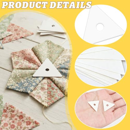 1000 PCS 1" Equilateral Triangle Paper Piecing Templates, Quilting Templates Accessories for DIY Patchwork Crafts and Sewing Supplies﻿ - size: 1 Inch-1000pcs Equilateral Triangle