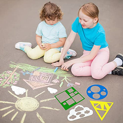 Epakh 16 Pcs Geometric Shape Stencils Set, 7.1 x 7.1 Inches, Stylish Style - color: Stylish Style, size: 7.1 x 7.1 Inches