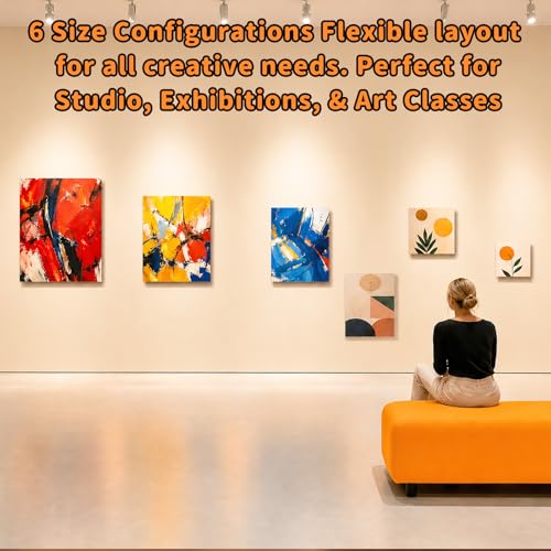 22-Pack Stretched Canvas 6 Sizes 6x6 to 16x20 Cotton for Oil & Acrylic | 10oz 100% cotton duck seed husk, triple acid-free gesso, reinforced pine frames for oil, acrylic & mixed media - size: 20x30, 30x40, 40x50, 20x20, 15x15, 24x30