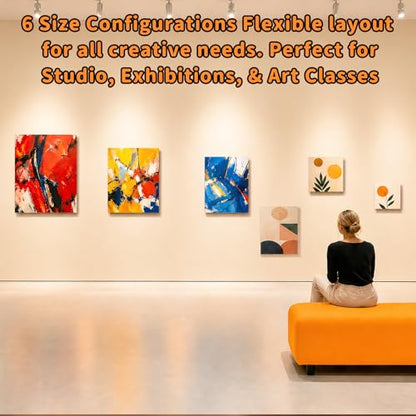 22-Pack Stretched Canvas 6 Sizes 6x6 to 16x20 Cotton for Oil & Acrylic | 10oz 100% cotton duck seed husk, triple acid-free gesso, reinforced pine frames for oil, acrylic & mixed media - size: 20x30, 30x40, 40x50, 20x20, 15x15, 24x30