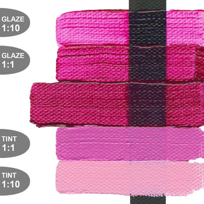 GOLDEN Heavy Body Acrylics, Quinacridone Magenta, 4 fl. oz. Jar, Professional Acrylic Paint, Transparent