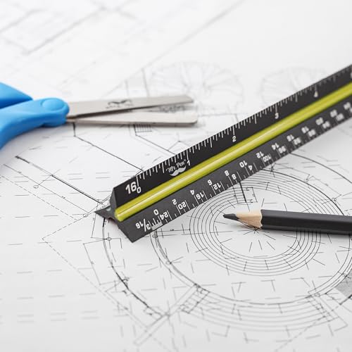 Mr. Pen- Architectural Scale, 12 inch, Black, Scale Ruler Contractor - color: Black, size: 1 Pack