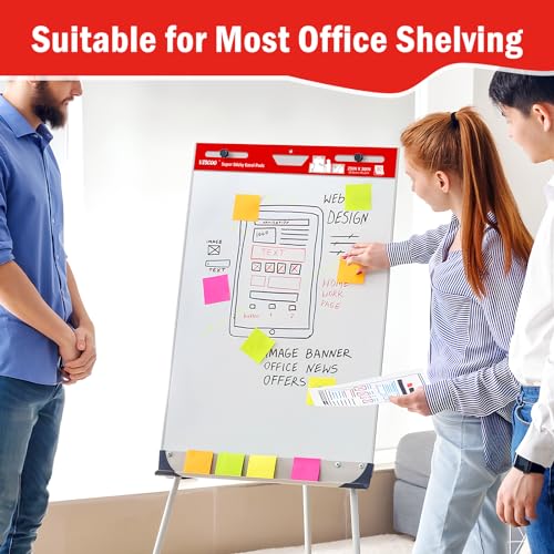 VISCOO Thickened Sticky Easel Pad, 25x30In Chart Paper for Teachers,10 Pack | Self Stick Paper for White Board, Anchor Chart Paper, with Sticky Note, 300 Sheets/10 Pads - size: 25 x 30 Inches, style: 10 Pack