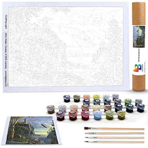 Ledgebay Paint by Numbers Kit for Adults, 16x20 Unframed Canvas - color: Guiding Light, size: 16" x 20" Unframed