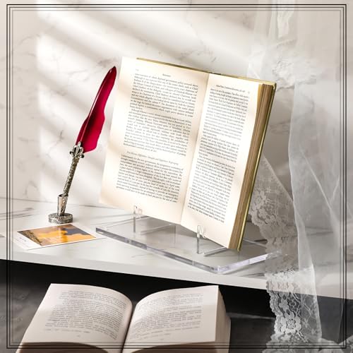 Jetec Acrylic Book Stand Clear Easel Stand for Display, 10 x 5 x 9 Inch - size: 10 x 5 x 9 Inch