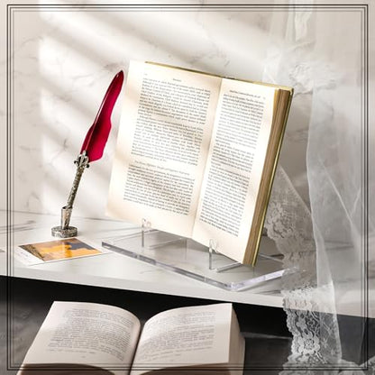 Jetec Acrylic Book Stand Clear Easel Stand for Display, 10 x 5 x 9 Inch - size: 10 x 5 x 9 Inch