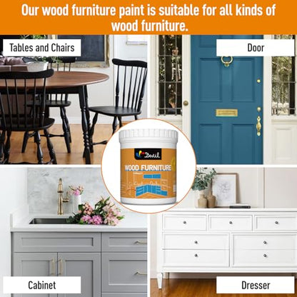 DWIL Acrylic Wood Paint for Furniture - Semi-Gloss Paint Suitable for Wood Surface Renovation, Water-Based All match Paint, Non-Toxic & Odorless, Eco-Friendly & Healthy (32oz, Matte Oak Light Brown) - color: Matte Oak Light Brown