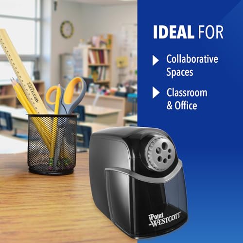Westcott iPoint Heavy Duty Electric Pencil Sharpener for Home, School, and Office - size: Pack of 1, style: iPoint