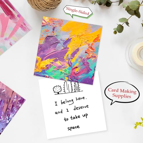 Scrapbook Paper, 24 Sheets 6"×6" 160gsm Single-Sided Patterned Cardstock - color: 24 sheets-oil painting