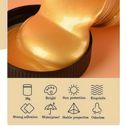 DGAGA Metallic Acrylic Paint,Metallic Gold Paints,1.69 OZ/Jar,Chalk Paste Metallic,Metallic Paints for Crafts Color-shifting Glass Paint,Blendable,Paints on Rocks,Wood,Canvas,Fabric,Ceramic - color: Metallic Gold Paint