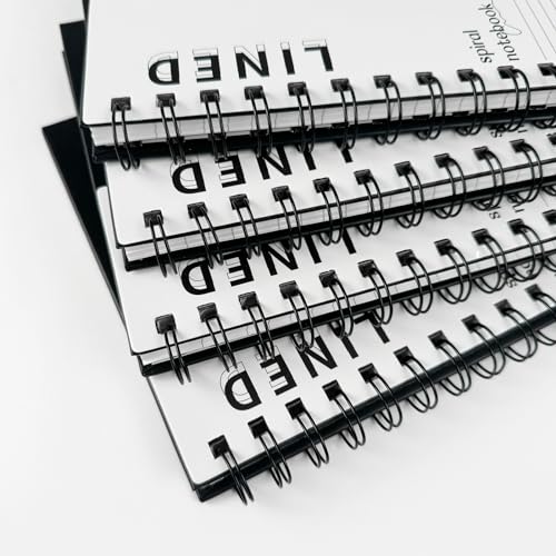 Spiral Notebook A5 Lined Notebook 4 Pack | College Ruled Hardcover Notebook Thick Paper Notebook Hardcover Journal for School, Office,Study and Notes - size: A5, style: LINED NOTEBOOK