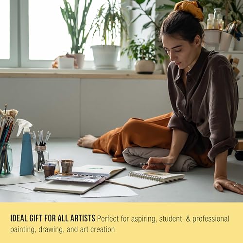 U.S. Art Supply 5.5" x 8.5" Premium Heavyweight Watercolor Paper Pad,3-Pack - size: 5.5-x-8.5-inch