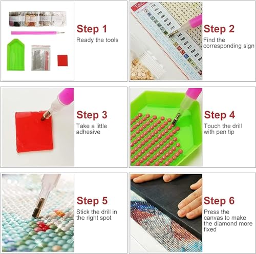 GOUOYANA Dragon Diamond Art Kits for Adults-3P Magic Book Diamond,Wall Art | Round Drill Dragon And Book Diamond Painting for Beginners DIY Rhinestone 5D Diamond dots(Gemstone Craft)Wall Art Gift12x16IN - color: DP01967