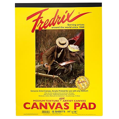FREDRIX Creative Series White Canvas Pad, 14" x 18" - color: White Canvas, size: 14" x 18"